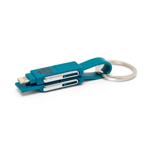 Llavero con Cable Multicargador 6 En 1 Petrol Blue