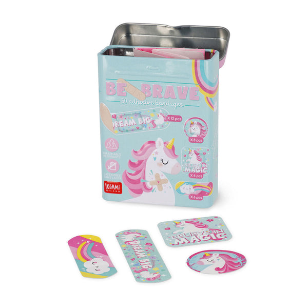 Cajita de curitas Set De 30 Vendas Adhesivas Unicornio