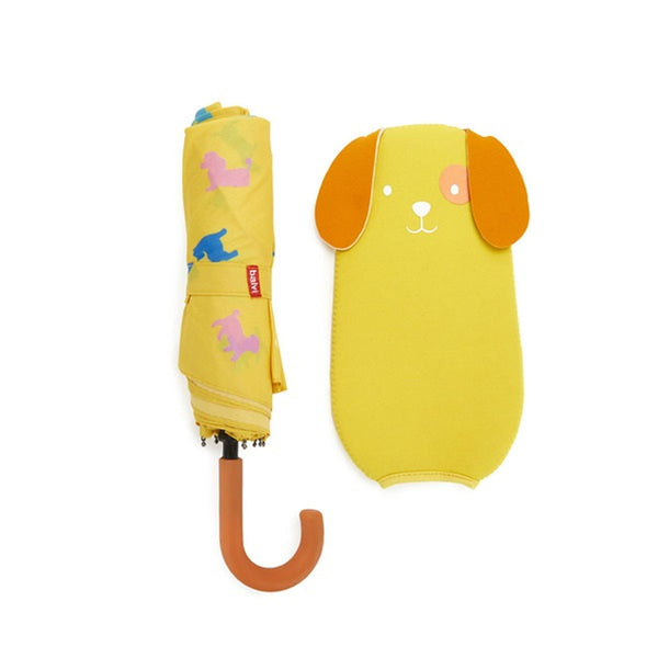 Paraguas infantil  Puppymbrella Amarillo Con Funda