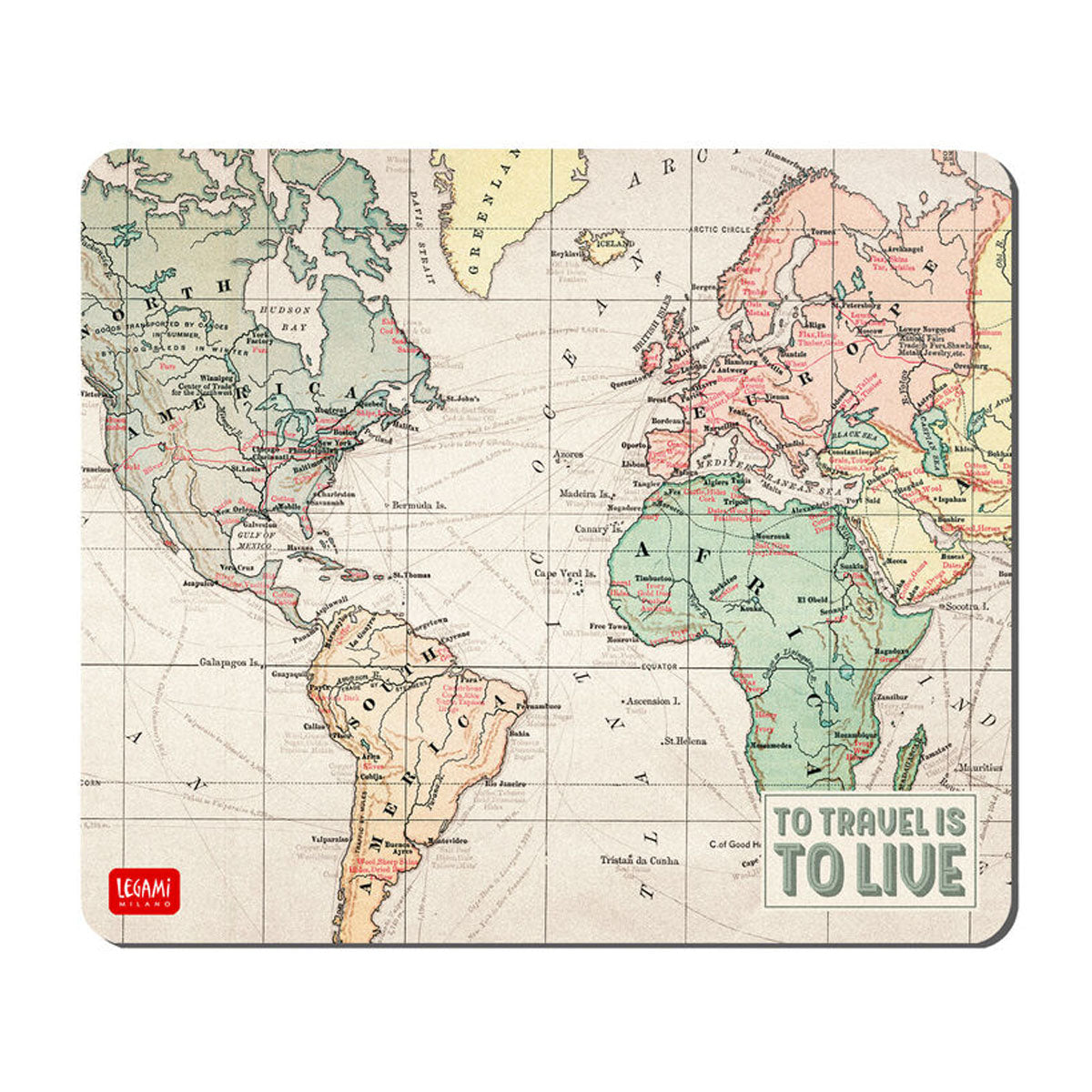 Mouse pad Rectangular "Travel"