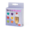 Set de 6 Identificadores de Bebidas y Vasos "Love is in the Glass" de Legami