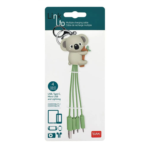 Llavero con cable multicargador 3 en 1  "Koala"