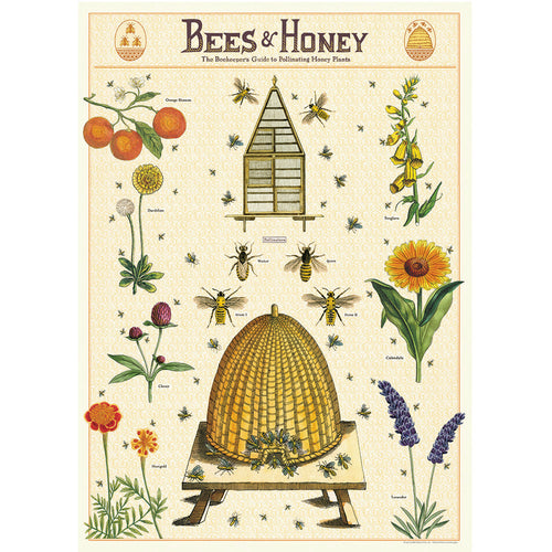 Póster decorativo en papel italiano Bees & Honey 2