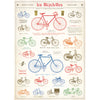 Póster decorativo en papel italiano Les Bicyclettes