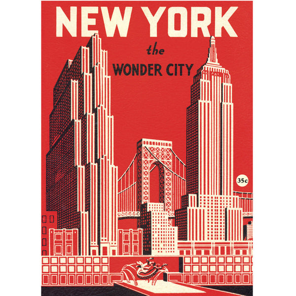 Póster decorativo en papel italiano New York Wonder City